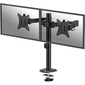Fellowes Everyday Soporte de Mesa con Brazos Articulados para 2 Monitores hasta 32" y 9kg - Fijacion con Abrazadera o Tornillos - Gestor de Cables - 56.1x86.9x11.2cm - Color Negro