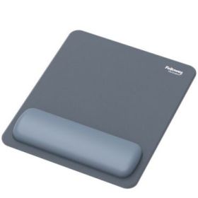 Fellowes Breyta Alfombrilla con Reposamuñecas - Revestimiento Antipolvo - Proteccion Antimicrobiana - Tacto Suave - Fabricado con Material Reciclado - 24x20x1.75cm - Color Azul