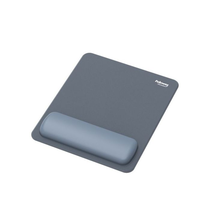Fellowes Breyta Alfombrilla con Reposamuñecas - Revestimiento Antipolvo - Proteccion Antimicrobiana - Tacto Suave - Fabricado con Material Reciclado - 24x20x1.75cm - Color Azul