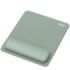 Fellowes Breyta Alfombrilla con Reposamuñecas - Revestimiento Antipolvo - Proteccion Antimicrobiana - Tacto Suave - Fabricado con Material Reciclado - 24x20x1.75cm - Color Verde Salvia