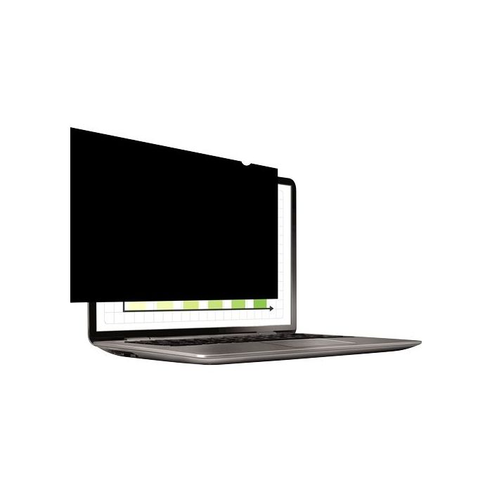 Fellowes Privascreen Filtro de Privacidad para Pantallas Panoramicas hasta 14" - Relacion de Aspecto 16:10 - Reduce Reflejos - Previene Fatiga Visual - 30.16x18.87cm - Color Negro