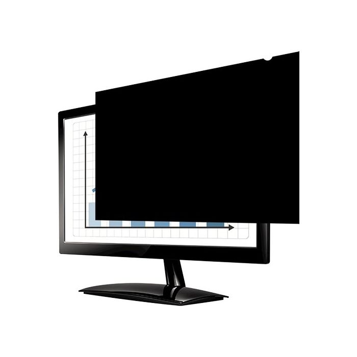 Fellowes Privascreen Filtro de Privacidad para Pantallas Panoramicas hasta 21.5" - Relacion de Aspecto 16:9 - Reduce Reflejos - Previene Fatiga Visual - 47.55x29.78cm - Color Negro