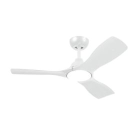 Philips Olas Fan Ceiling Ventilador de Techo con Luz LED Hasta 6500K - Aspas Fijas - 30W Ventilador + 24W Luz - Mando a Distancia - Color Blanco