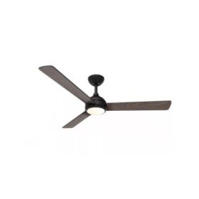 Philips Velyx Ceiling Ventilador de Techo con Luz LED Hasta 6500K - Aspas Fijas - 32W Ventilador + 24W Luz - Mando a Distancia - Color Negro/Madera