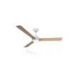 Philips Velyx Ceiling Ventilador de Techo con Luz LED Hasta 6500K - Aspas Fijas - 32W Ventilador + 24W Luz - Mando a Distancia - Color Blanco/Madera