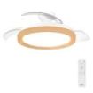 Philips Bliss DC Fan Ceiling Ventilador de Techo con Luz LED Hasta 6500K - Aspas Retractiles - 35W Ventilador + 28W Luz - Mando a Distancia - Color Blanco/Madera