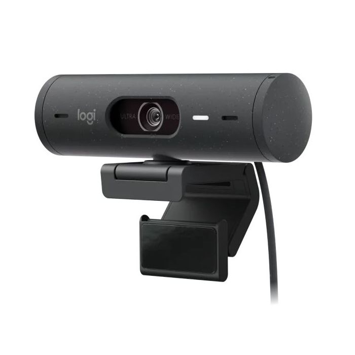 Logitech Brio 505 Webcam - 1080P - Zom Digital 4X - Enfoque Automatico - Microfono Estero - Negro