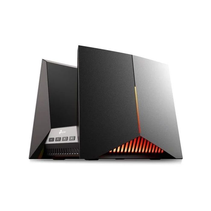 TP-Link Archer GE800 Router Tribanda - VPN - Velocidad hasta 19Gbps - 2x 10Gbps WAN/LAN - 4x 2.5Gbps LAN - USB 3.0 - WiFi 7 - Ethernet - Iluminacion RGB - Asistente de Voz - Sistema NAT - Color Negro