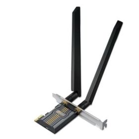TP-Link Archer TBE400E Adaptador de Red PCI - Bluetooth - Velocidad 6.5Gbps - WiFi 7 Tribanda - 2 Antenas Multidireccionales - Seguridad Avanzada - Color Negro