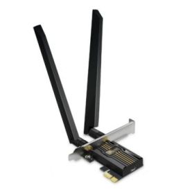 TP-Link Archer TBE552E Adaptador de Red PCI - Indicador LED - Bluetooth - Velocidad 9.3Gbps - WiFi 7 Tribanda - 2 Antenas Multidireccionales - Seguridad Avanzada - Color Negro