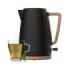 Cecotec ThermoSense 200 Woody Hervidor de Agua - 2200W - Capacidad de 1.7L - Acero Inoxidable - Filtro Antical - Base 360º - Ventana de Visualizacion - Color Negro