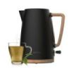 Cecotec ThermoSense 200 Woody Hervidor de Agua - 2200W - Capacidad de 1.7L - Acero Inoxidable - Filtro Antical - Base 360º - Ventana de Visualizacion - Color Negro