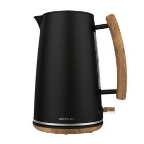 Cecotec Thermosense 400 Black Woody Hervidor de Agua - 3000W - Capacidad de 1.7L - Acero Inoxidable - Filtro Antical - Base 360º - Ventana de Visualizacion - Color Negro
