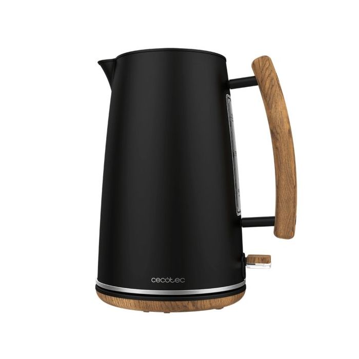 Cecotec Thermosense 400 Black Woody Hervidor de Agua - 3000W - Capacidad de 1.7L - Acero Inoxidable - Filtro Antical - Base 360º - Ventana de Visualizacion - Color Negro
