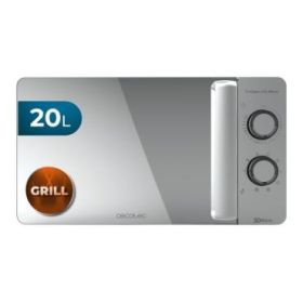 Cecotec Proclean 3160 Mirror Microondas - 700W - Capacidad 20L - Grill de 800W - Tecnologia 3DWave - Modo Descongelar - 6 Niveles - Avisador Acustico - Color Acero