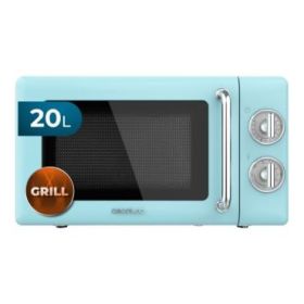 Cecotec Proclean 3110 Retro Blue Microondas con Grill - 700W - Capacidad 20L - 6 Niveles - Estilo Vintage - Avisador Acustico - Color Azul Claro