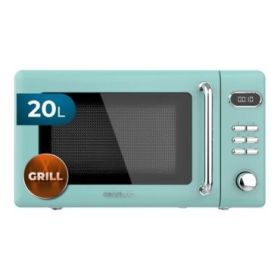 Cecotec Proclean 5110 Retro Green Microondas con Grill - 700W - Capacidad 20L - 5 Niveles - Bloqueo de Seguridad Infantil - Avisador Acustico - Color Menta