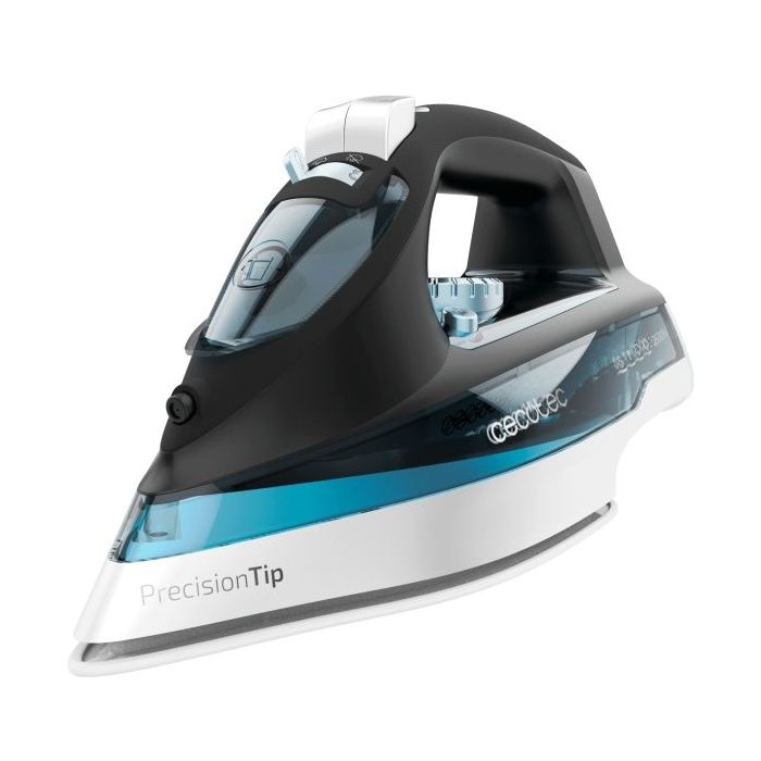 Cecotec IronHero 2600 Force Plancha de Ropa - 2600W - Vapor Continuo 55g/min - Golpe de Vapor 210g/min - Suela Antiadherente - Sistema Antigoteo - Punta de Precision - Color Negro y Blanco