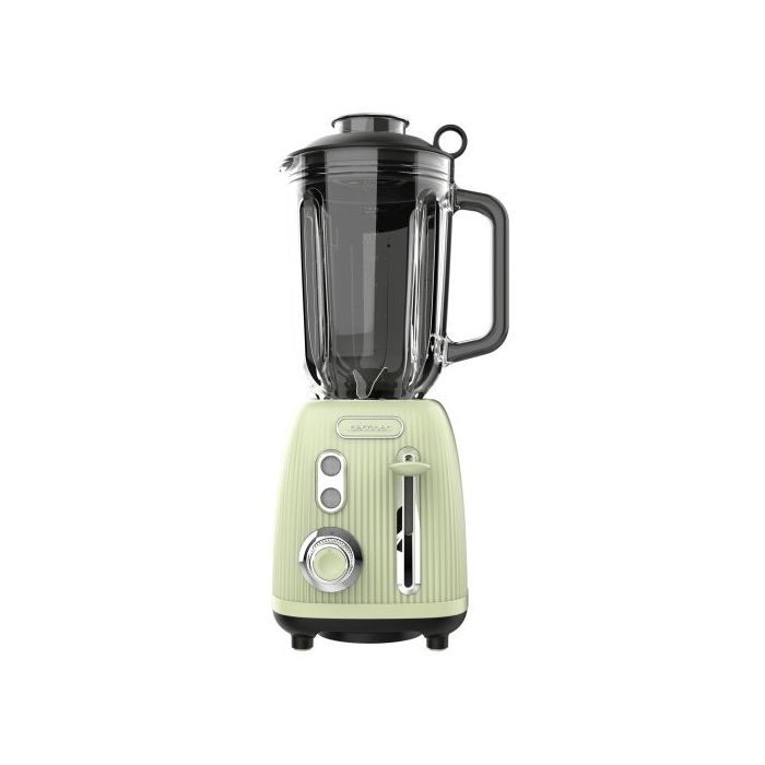 Cecotec Power Black Titanium RetroGreen Batidora de Vaso - 1200W - Jarra de 1.5L - Funcion Pulse - 4 Hojas Recubiertas de Titanio - Velocidad Ajustable - Color Menta