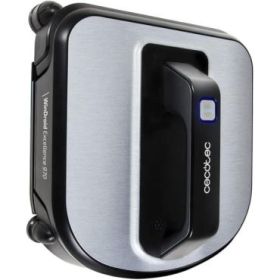 Cecotec Conga Winrobot Excellence 970 Robot Limpiacristales - Bateria 700mAh - Navegacion Inteligente - Mando a Distancia - Arnes de Seguridad con Ventosa - 4 Modos Automaticos - Color Acero y Negro