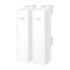 TP-Link Omada EAP100-Bridge KIT Puente Inalambrico para Exterior - Alcance hasta 500m - Velocidad hasta 300Mbps - IP65 - Incluye Accesorios - WiFi - Ethernet - Plug and Play - Color Blanco