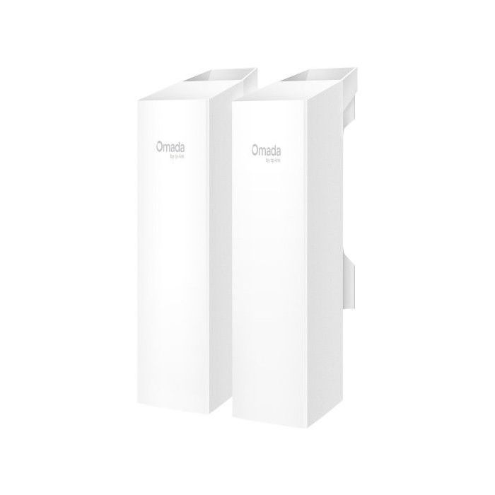 TP-Link Omada EAP100-Bridge KIT Puente Inalambrico para Exterior - Alcance hasta 500m - Velocidad hasta 300Mbps - IP65 - Incluye Accesorios - WiFi - Ethernet - Plug and Play - Color Blanco