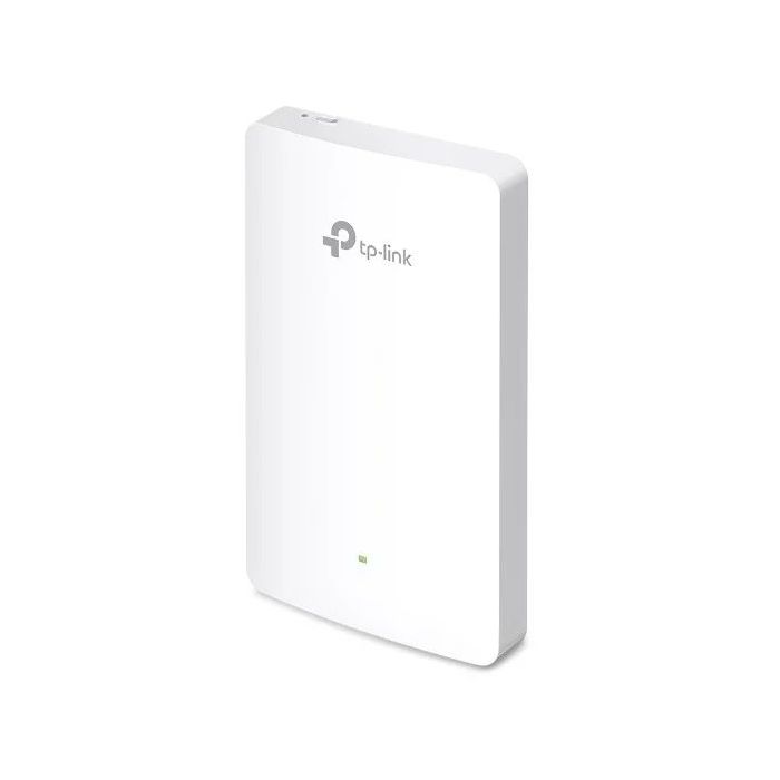 TP-Link Omada EAP615-Wall Punto de Acceso de Doble Banda - PoE - Velocidad hasta 1.8Gbps - Cobertura hasta 50m2 - Soporta hasta 120 Clientes - WiFi 6 - Ethernet - Color Blanco