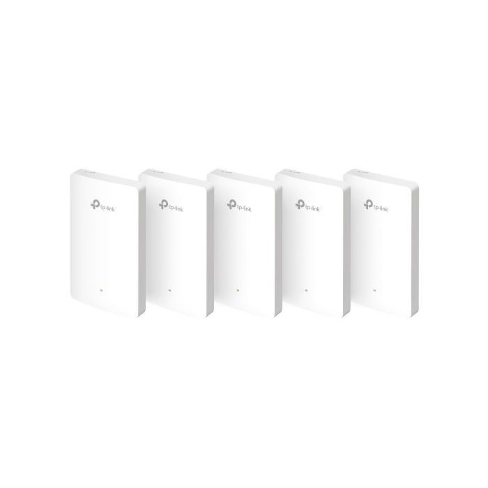 TP-Link Omada EAP615-Wall Punto de Acceso de Doble Banda - PoE - Velocidad hasta 1.8Gbps - Cobertura hasta 50m2 - Soporta hasta 120 Clientes - WiFi 6 AX1800 - Ethernet - Color Blanco