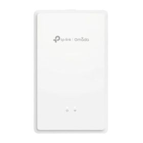 TP-Link Omada EAP615GP-Wall Punto de Acceso de Doble Banda - Velocidad 1.8Gbps - Cobertura hasta 50m2 - WiFi 6 Mesh - Ethernet - 120 Clientes - Incluye Kit de Montaje - Color Blanco