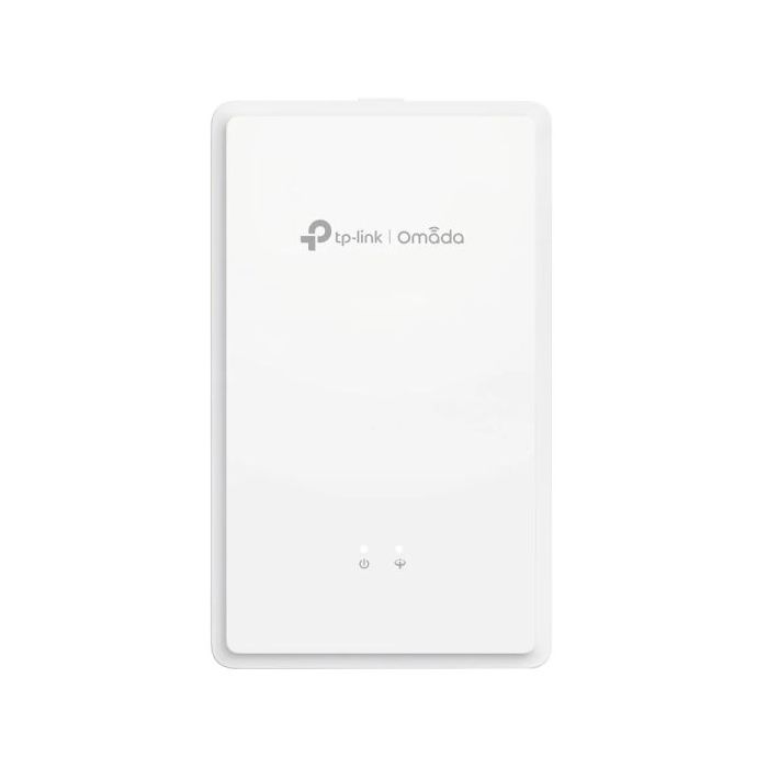 TP-Link Omada EAP615GP-Wall Punto de Acceso de Doble Banda - Velocidad 1.8Gbps - Cobertura hasta 50m2 - WiFi 6 Mesh - Ethernet - 120 Clientes - Incluye Kit de Montaje - Color Blanco