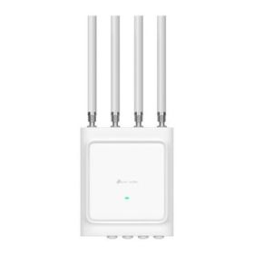 TP-Link Omada EAP668-Outdoor HD Punto de Acceso - Doble Banda - PoE+ - Bluetooth - Antenas Desmontables - Velocidad 3.6Gbps - 1024 Clientes Simultaneos - WiFi 6 Mesh - RJ45 - Color Blanco