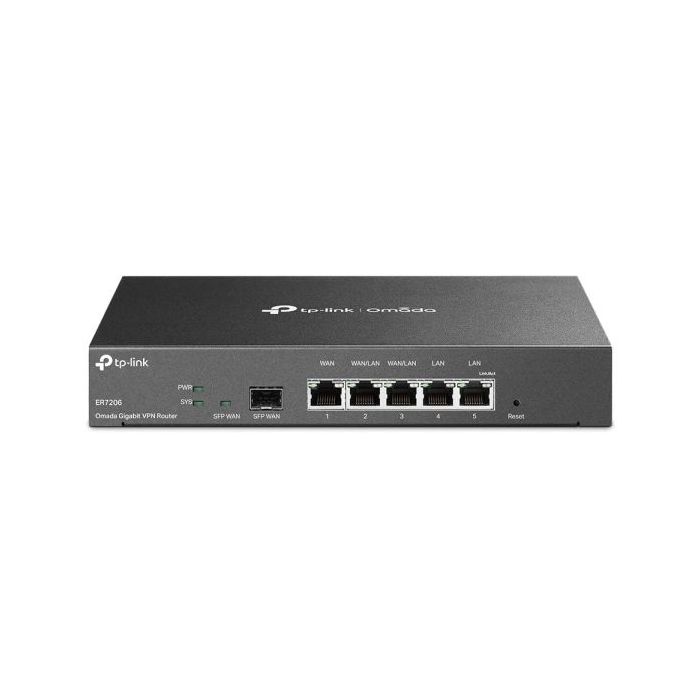 TP-Link Omada ER7206 Router - VPN - 4x1Gbps WAN/LAN - 1Gbps WAN - 1Gbps SFP - USB 3.0 - Balanceo de Carga - Gestion Centralizada en la Nube - Color Negro