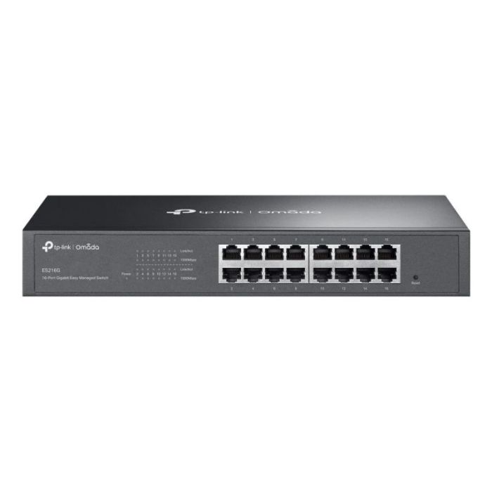 TP-Link Omada ES216G Switch 16 Puertos - Gestionado - RJ45 1Gbps - Conmutacion hasta 32Gbps - Soporta QOS - Plug and Play - Color Negro