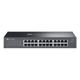 TP-Link Omada ES224G Switch 24 Puertos RJ45 1Gbps - Negociacion Automatica - Plug and Play - Soporta QOS - Conmutacion hasta 48Gbps - Color Negro
