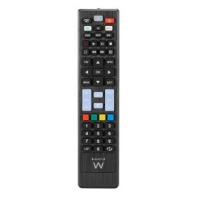 Ewent EW1577 Mando Universal para Lg, Samsung, Sony, Hisense y TCL - Preconfigurado - Botones NetTV y Smart Video - Color Negro