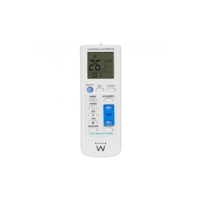 Ewent EW1579 Mando a Distancia Universal Aire Acondicionado - Color Blanco