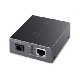 TP-Link Omada FC311A-2 Convertidor de Fibra a RJ45 - Fibra hasta 2km - Velocidad hasta 1Gbps - Auto Negociacion - Tecnologia WDM - Color Gris Oscuro