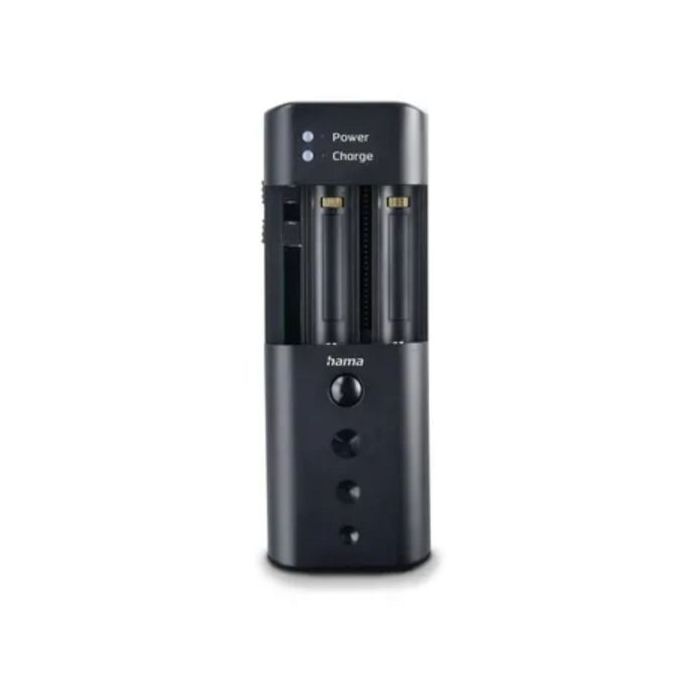 Hama Delta Travel Cargador Universal - Baterias 3,6V 3,7V 7,2V 7,4 V - Pilas AA y AAA -  USB-C