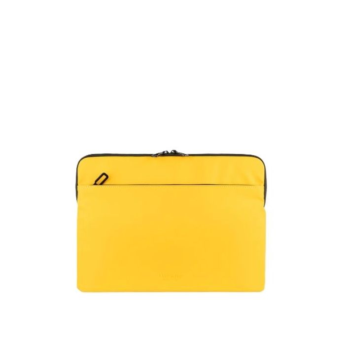Tucano Gommo Sleeve Funda Portatil 15,6" - Material Engomado Impermeable - Bolsillo para Accesorios - Color Amarillo