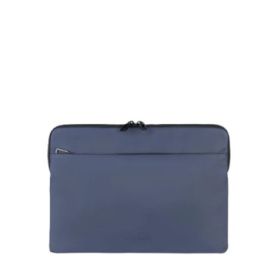 Tucano Gommo Sleeve Funda Portatil 15,6" - Material Engomado Impermeable - Bolsillo para Accesorios - Color Azul