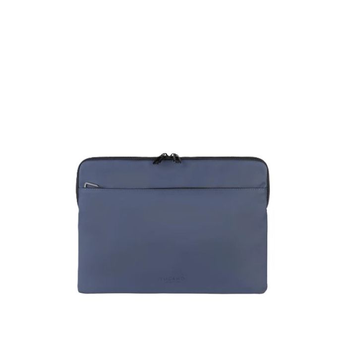 Tucano Gommo Sleeve Funda Portatil 15,6" - Material Engomado Impermeable - Bolsillo para Accesorios - Color Azul