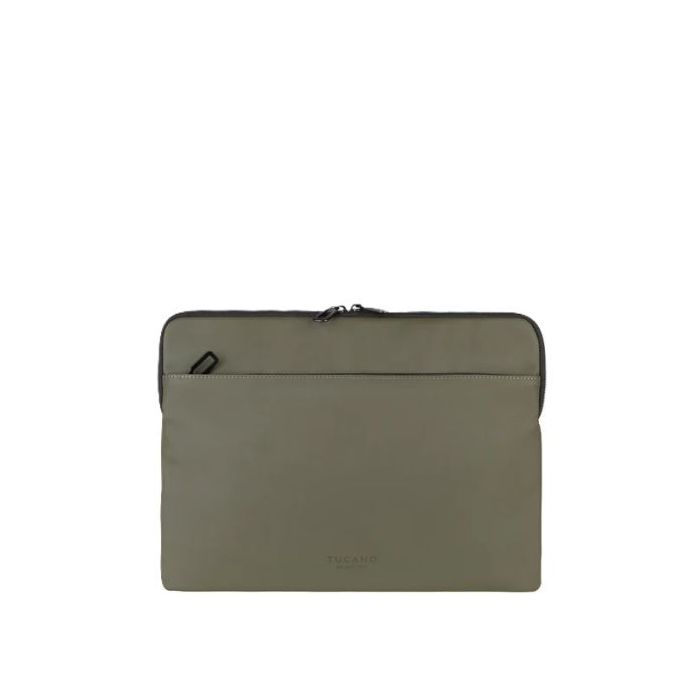 Tucano Gommo Sleeve Funda Portatil 15,6" - Material Engomado Impermeable - Bolsillo para Accesorios - Color Verde