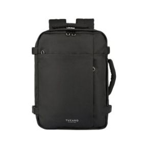 Tucano Tugo ML Mochila Portatil 17" - Mochila de Viaje para Cabina - Compartimento Trasero Acolchado - Soporte Airtag - Color Negro