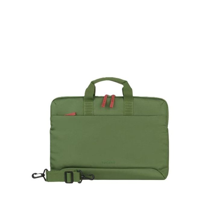 Tucano Smilza Maletin Portatil 15,6" - Tamaño Slim - Sistema Anti-Choques - Mango Doble - Color Verde