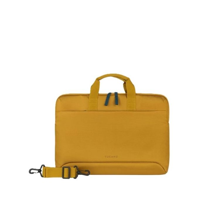 Tucano Smilza Maletin Portatil 15,6" - Tamaño Slim - Sistema Anti-Choques - Mango Doble - Color Amarillo