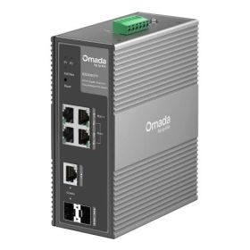 TP-Link Omada IES206GPP Switch 6 Puertos - Gestionado - 1xRJ45 PoE++ 1Gbps - 3xRJ45 PoE+ 1Gbps - 1xRJ45/SFP 1Gbps - 1xSFP 1Gbps - Soporta QOS - Conmutacion hasta 12Gbps - Color Gris Oscuro