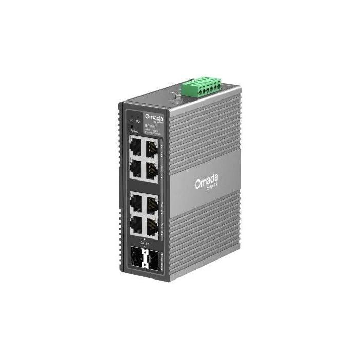 TP-Link Omada IES208G Switch 8 Puertos - Gestionado - 6xRJ45 1Gbps - 2xRJ45/SFP Combo - Conmutacion hasta 16Gbps - Soporta QOS - Color Gris Oscuro