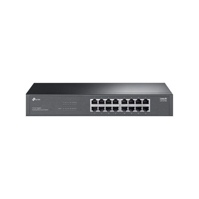 TP-Link LS1016G Switch 16 Puertos - No Administrado - RJ45 1Gbps - Plug and Play - Conmutacion hasta 32 Gbps - Color Negro