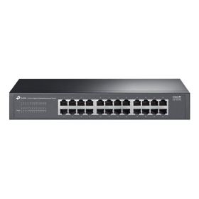 TP-Link LS1024G Switch 24 Puertos RJ45 1Gbps - No Administrado - Plug and Play - Soporta QOS - Silencioso - Conmutacion hasta 48Gbps - Carcasa Metalica - Color Negro