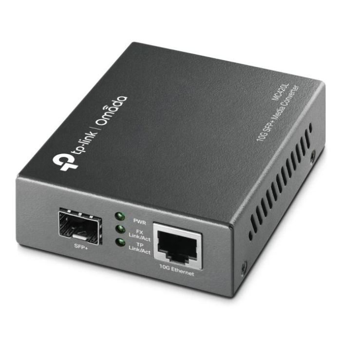TP-Link Omada MC420L Convertidor de Fibra a RJ45 - Velocidad hasta 10Gbps - Auto Negociacion - Color Gris Oscuro